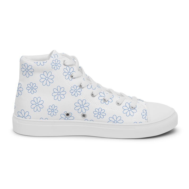 White Daisy High Top #235 - Sole Detail | HA!LO Canvas Sneakers