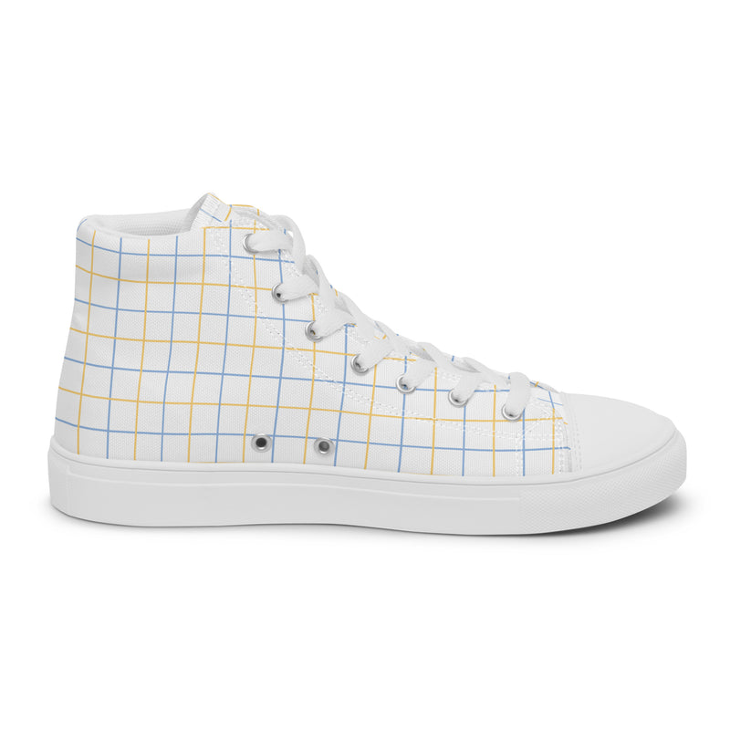 Pastel Plaid High Top #237 - Sole Detail | HA!LO Canvas Sneakers