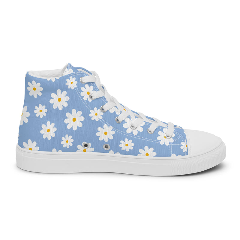 Blue Daisy High Top #238 - Sole Detail | HA!LO Canvas Sneakers