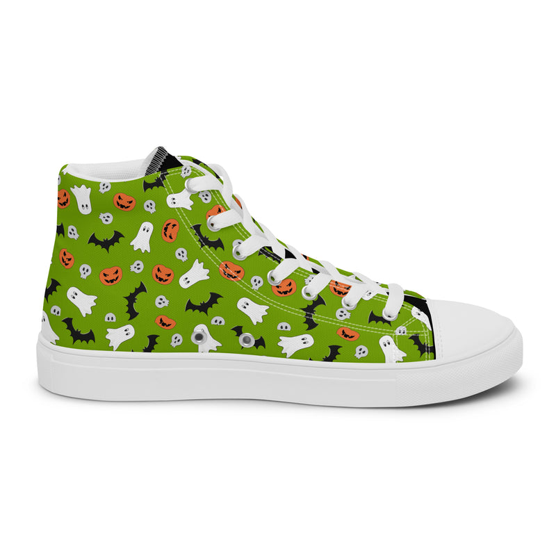 Green Doodle High Top #270 - Sole Detail | HA!LO Canvas Sneakers