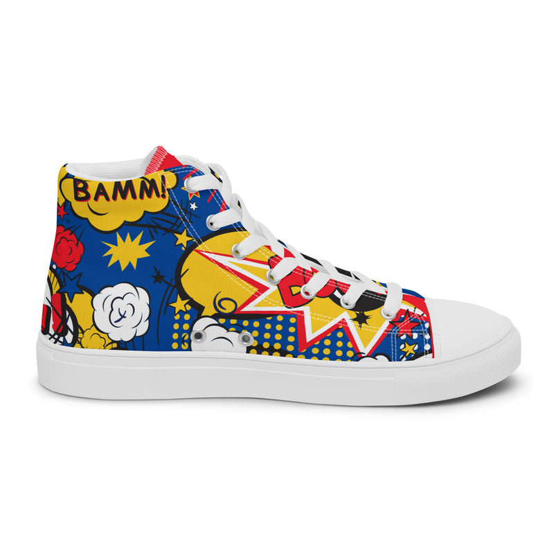 Comic Pow High Top #284 - Sole Detail | HA!LO Canvas Sneakers