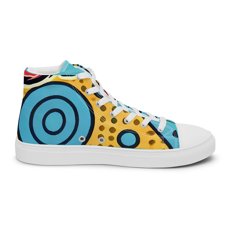 Pop Art Doodle High Top #285 - Sole Detail | HA!LO Canvas Sneakers