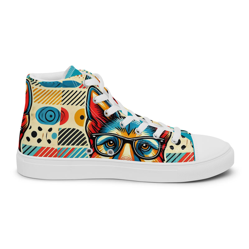 Pop Art Dog High Top #291 - Sole Detail | HA!LO Canvas Sneakers