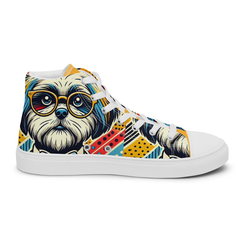 Pop Art Pup High Top #295 - Sole Detail | HA!LO Canvas Sneakers