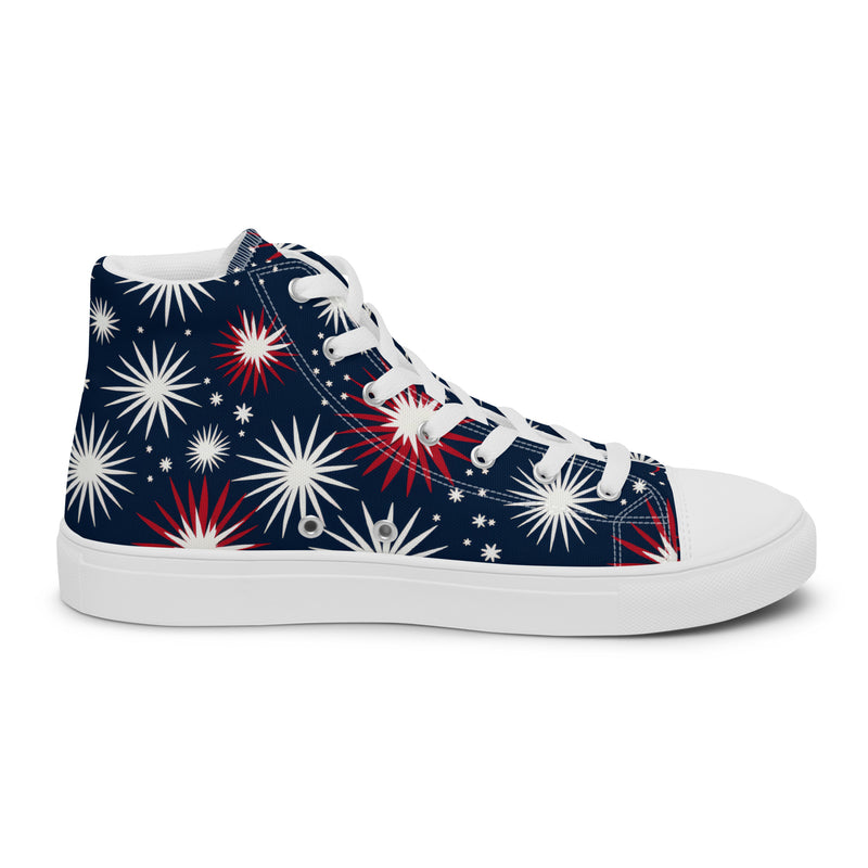 Starburst Night High Top #355 - Front View | HA!LO Canvas Sneakers