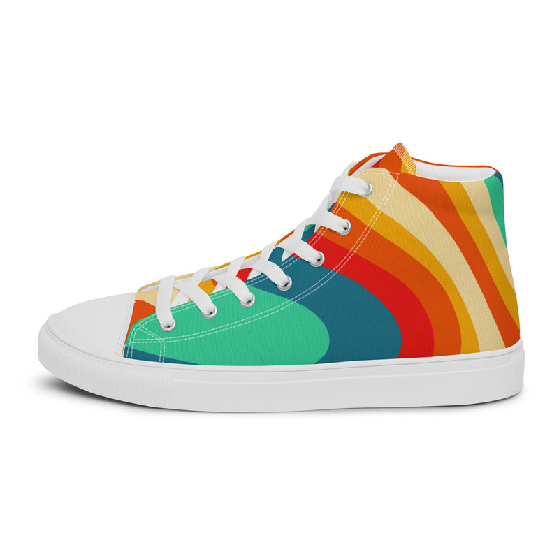 Teal Gradient High Top #39 - Sole Detail | HA!LO Canvas Sneakers