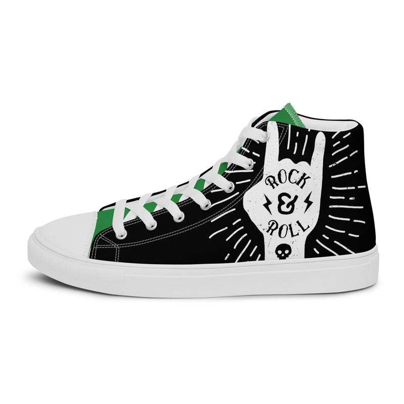 Rock N Roll High Top #59 - Angled View | HA!LO Canvas Sneakers