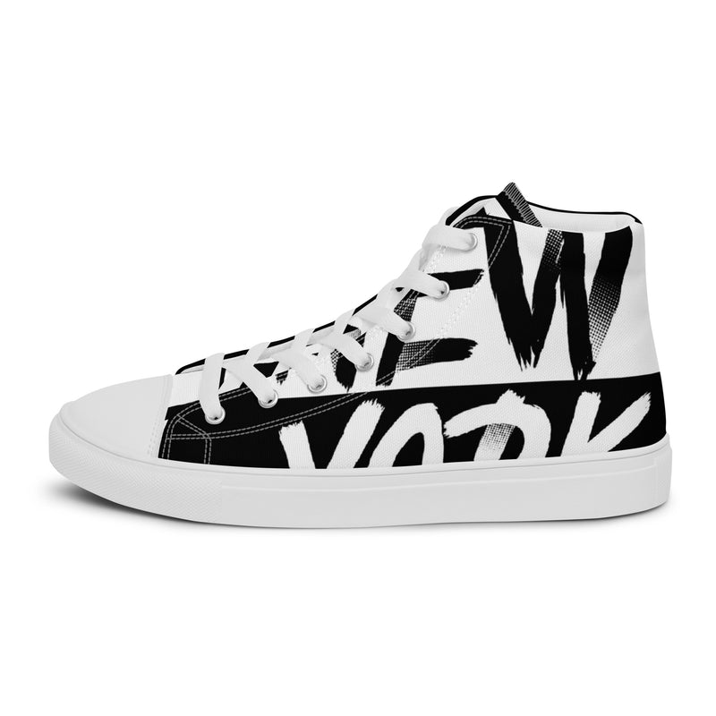 New York High Top #72 - Angled View | HA!LO Canvas Sneakers
