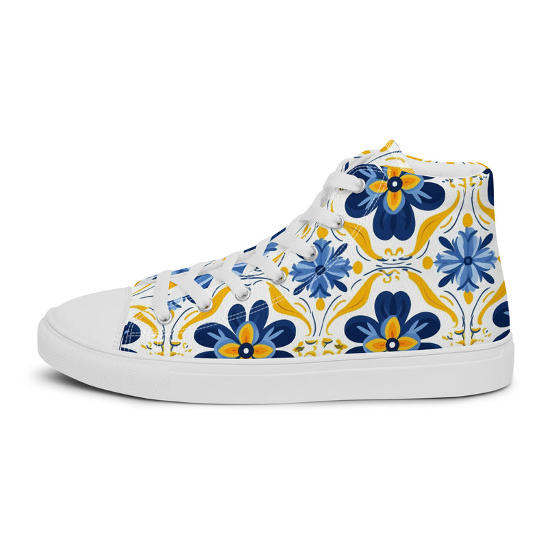 Folk Floral High Top #134 - Sole Detail | HA!LO Canvas Sneakers