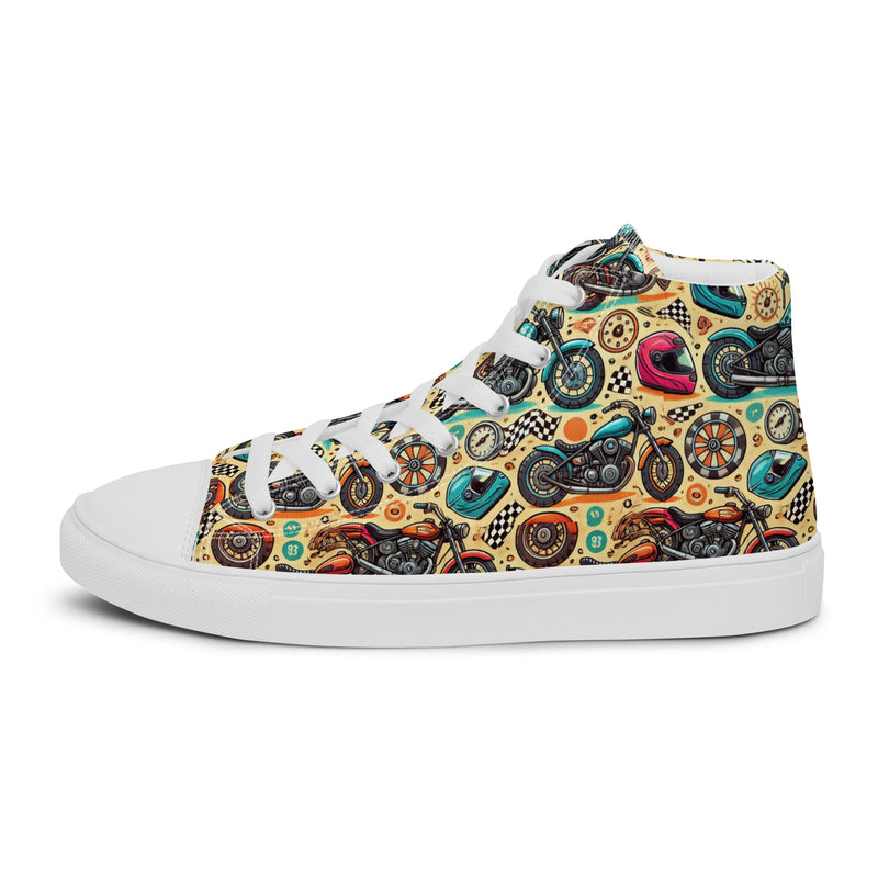 High Top Sneakers Ig Exclusive High Top #1 - Angled View | HA!LO Canvas Sneakers