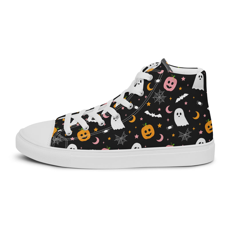 Halloween Night High Top #260 - Angled View | HA!LO Canvas Sneakers