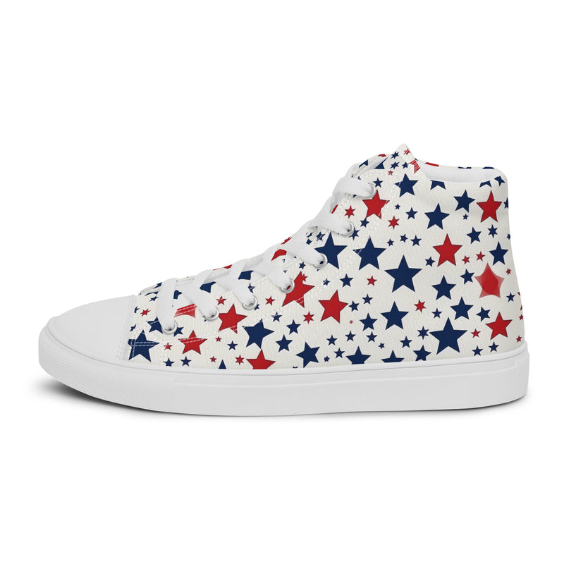 Navy Star High Top #354 - Back View | HA!LO Canvas Sneakers
