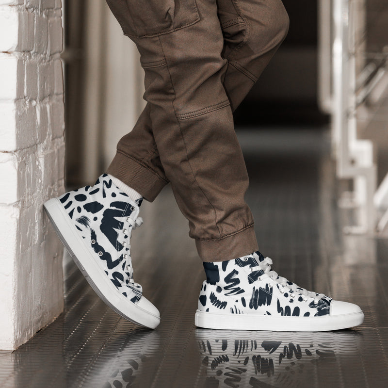 Ink Brush High Top #3 - Opposite Side | HA!LO Canvas Sneakers