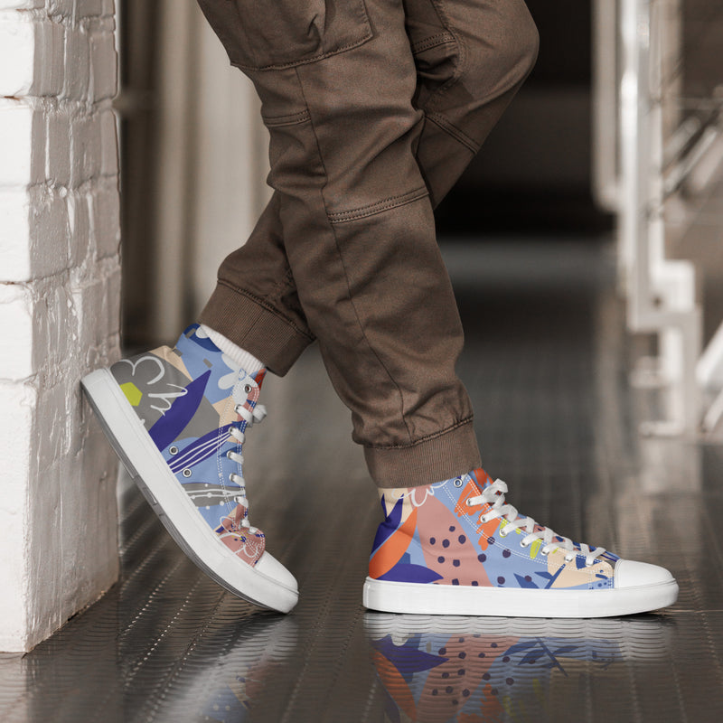 Color Pop High Top #11 - Opposite Side | HA!LO Canvas Sneakers