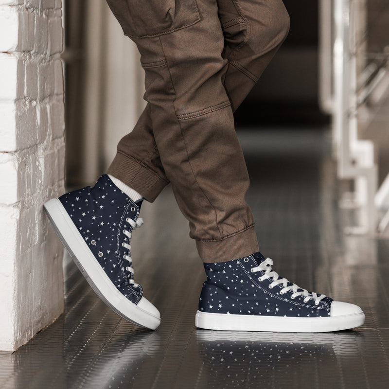 Navy Star High Top #24 - Opposite Side | HA!LO Canvas Sneakers