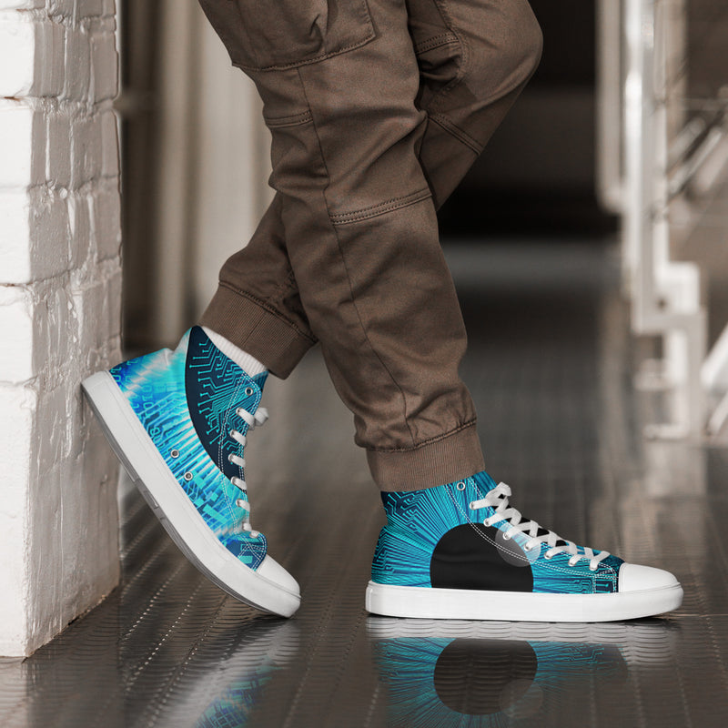 Ocean Wave High Top #44 - Opposite Side | HA!LO Canvas Sneakers