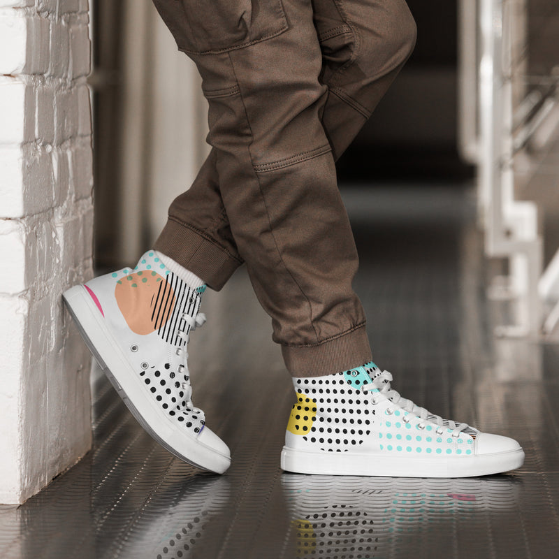 Dot Pop High Top #57 - Opposite Side | HA!LO Canvas Sneakers