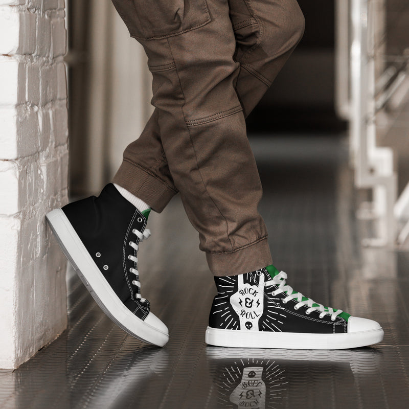 Rock N Roll High Top #59 - Opposite Side | HA!LO Canvas Sneakers