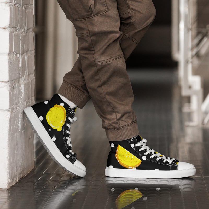 Yellow Split High Top #69 - Opposite Side | HA!LO Canvas Sneakers