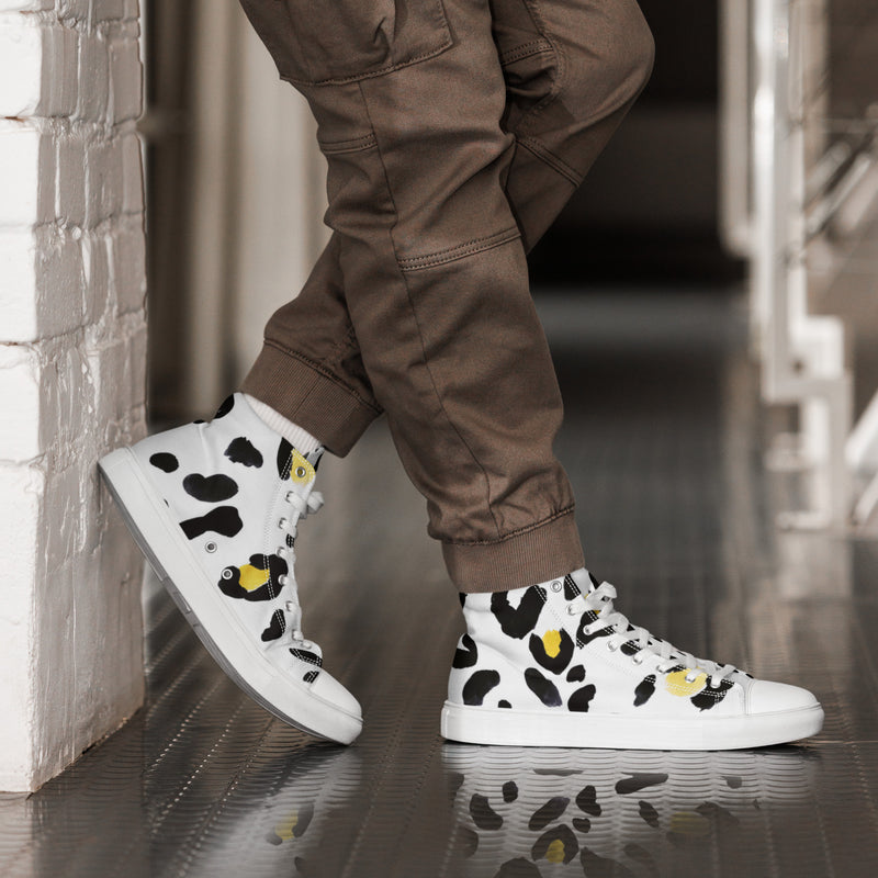 Cow Spot High Top #103 - Opposite Side | HA!LO Canvas Sneakers
