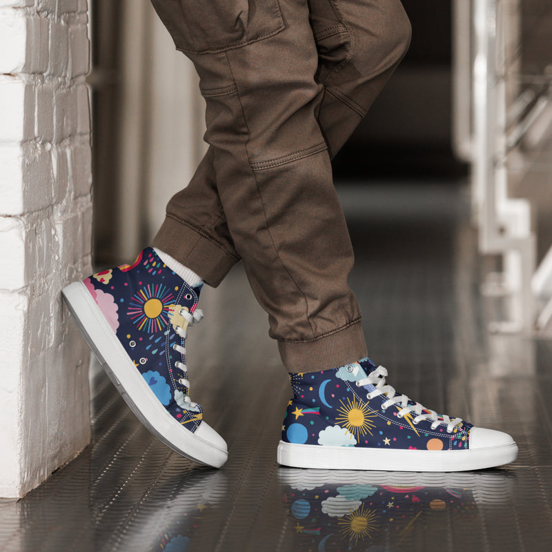 Celestial Night High Top #109 - Opposite Side | HA!LO Canvas Sneakers