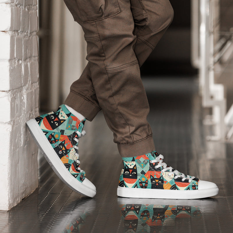 Cat Planter High Top #140 - Opposite Side | HA!LO Canvas Sneakers