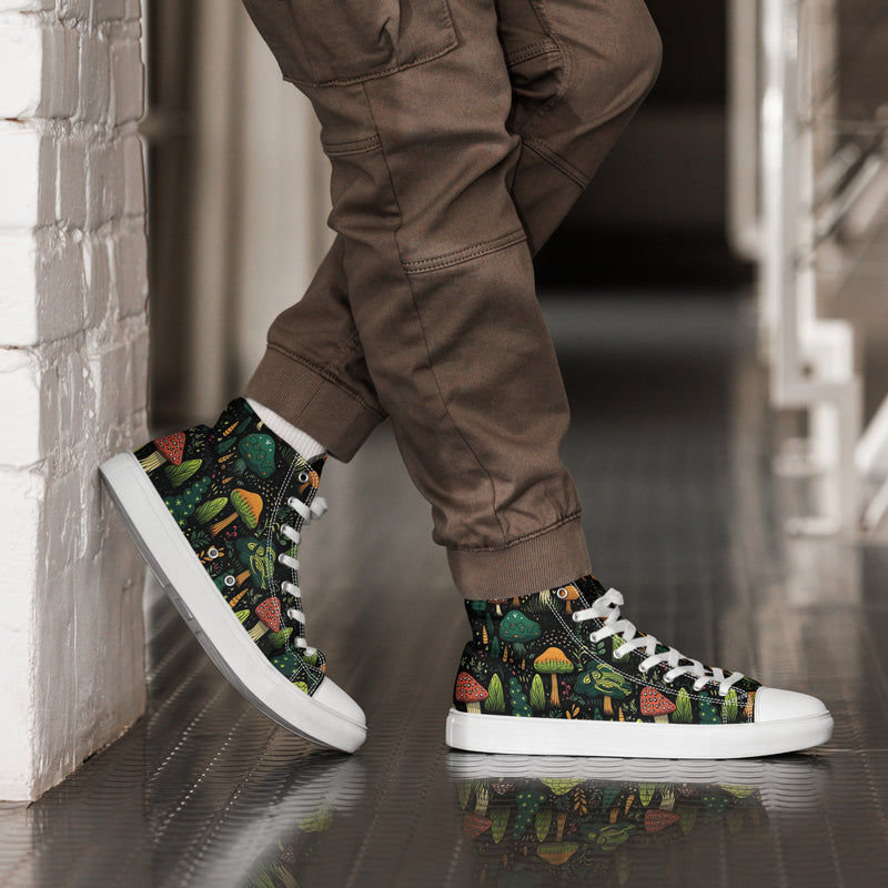 Forest Mushroom High Top #143 - Opposite Side | HA!LO Canvas Sneakers