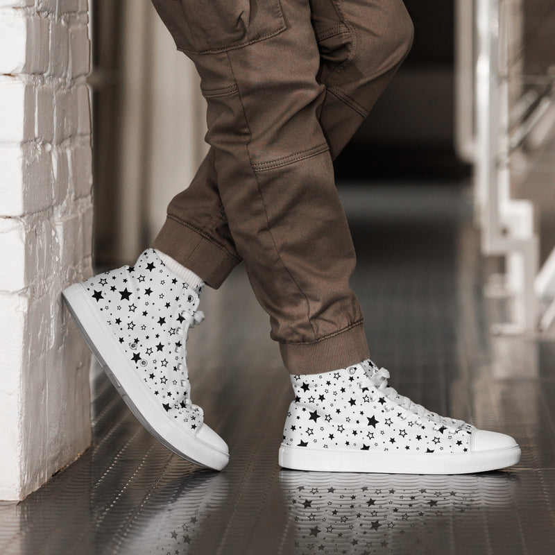 Star Scatter High Top #148 - Opposite Side | HA!LO Canvas Sneakers