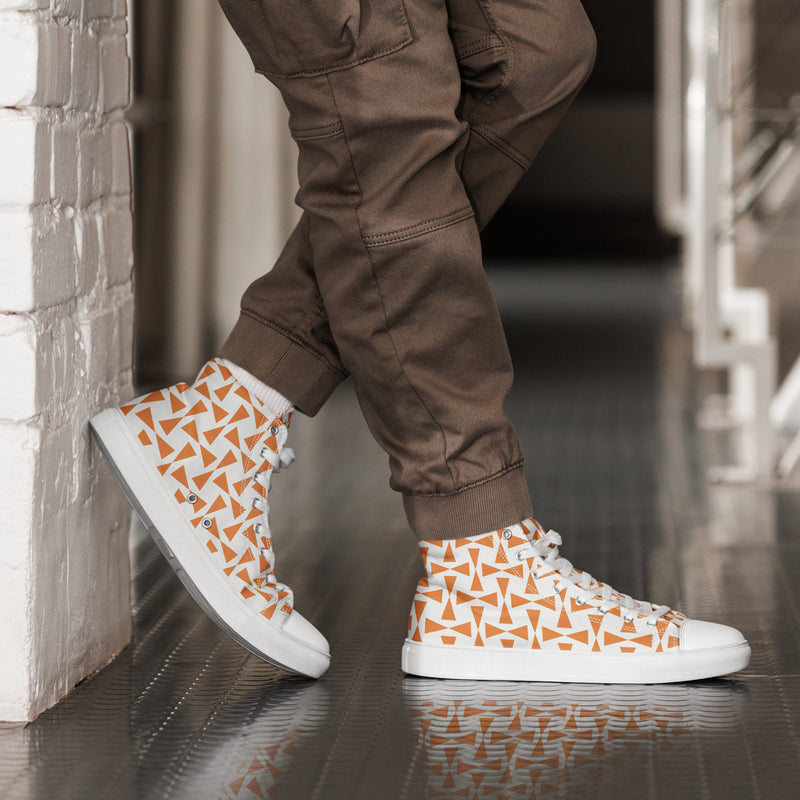 Orange Confetti High Top #170 - Opposite Side | HA!LO Canvas Sneakers