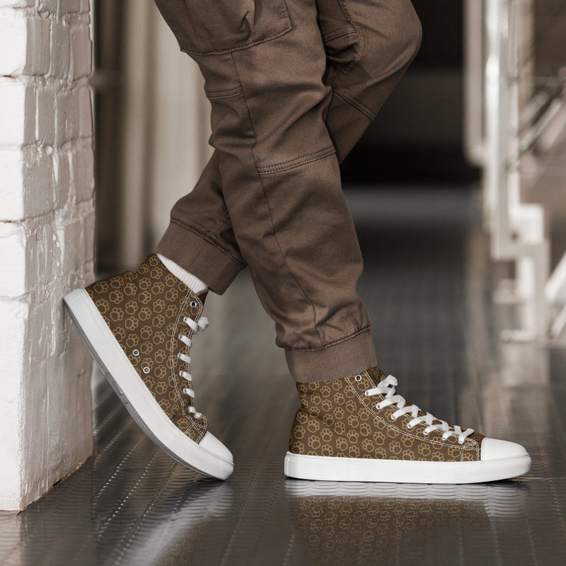 Brown Paisley High Top #205 - Opposite Side | HA!LO Canvas Sneakers