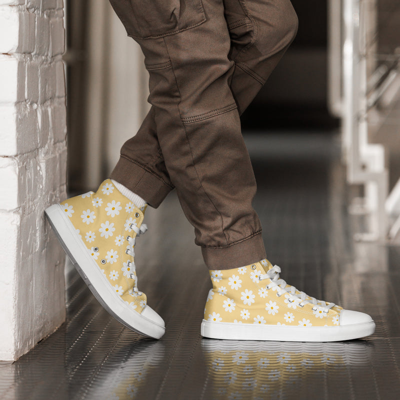 Daisy Gold High Top #240 - Opposite Side | HA!LO Canvas Sneakers
