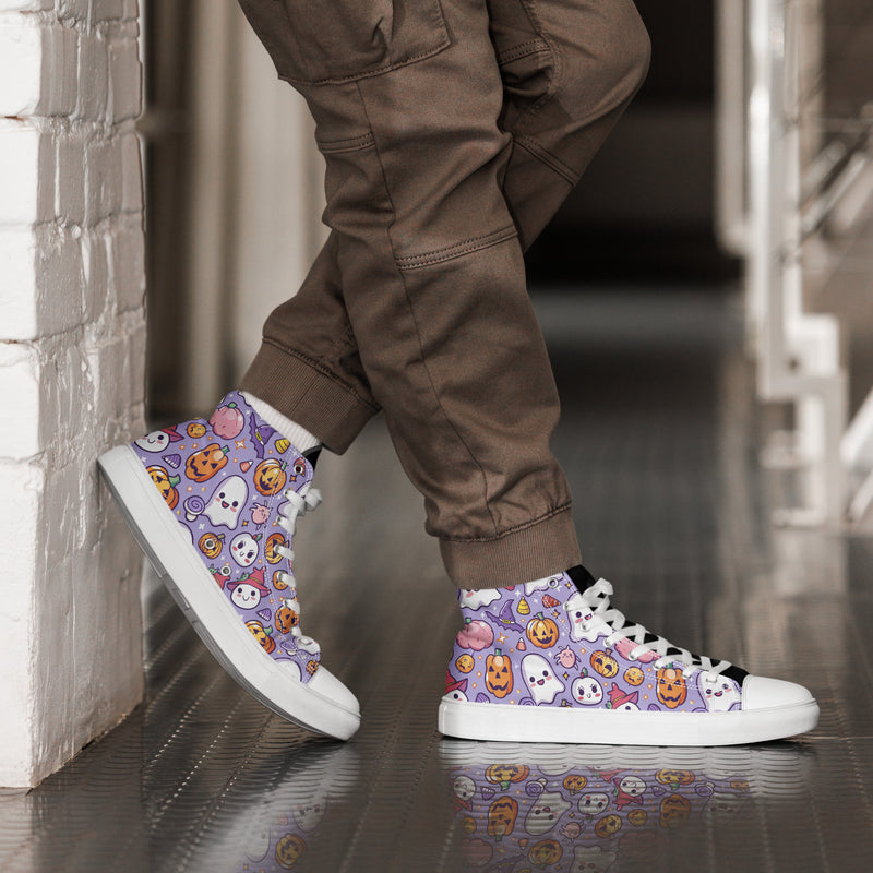 Halloween Lavender High Top #263 - Opposite Side | HA!LO Canvas Sneakers