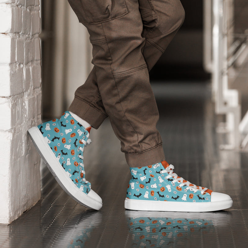 Halloween Blue High Top #267 - Opposite Side | HA!LO Canvas Sneakers