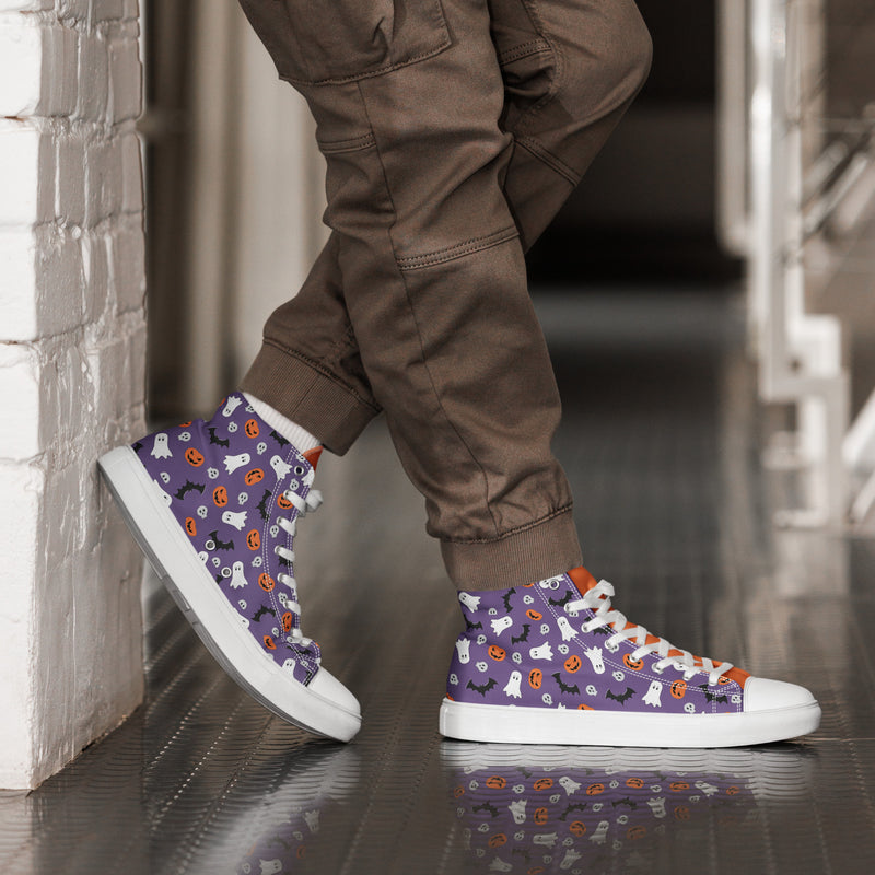 Halloween Purple High Top #268 - Opposite Side | HA!LO Canvas Sneakers