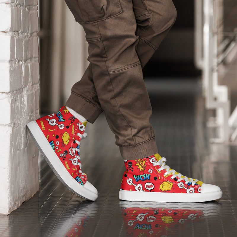 Comic Wow High Top #282 - Opposite Side | HA!LO Canvas Sneakers