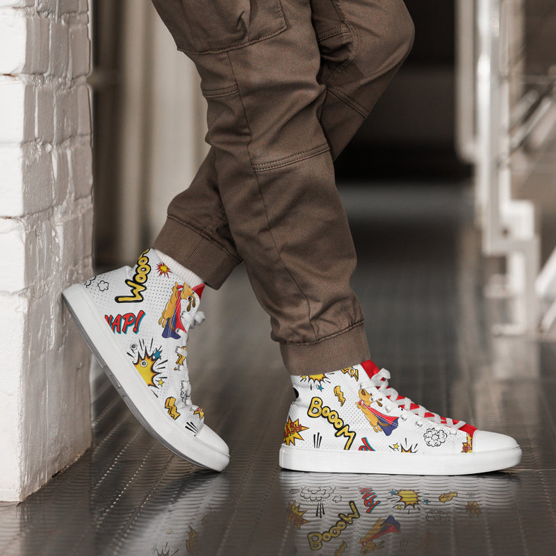 Comic Boom High Top #283 - Opposite Side | HA!LO Canvas Sneakers