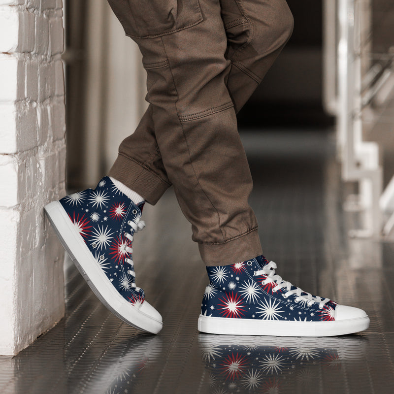 Starburst Night High Top #355 - Opposite Side | HA!LO Canvas Sneakers
