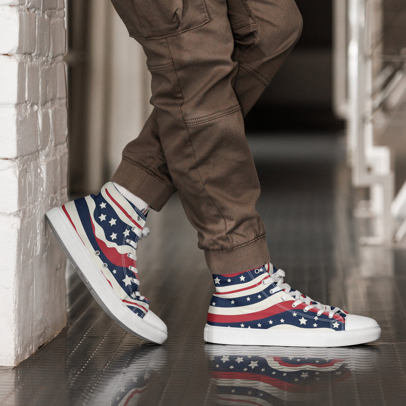Americana Stars High Top #326 - Opposite Side | HA!LO Canvas Sneakers