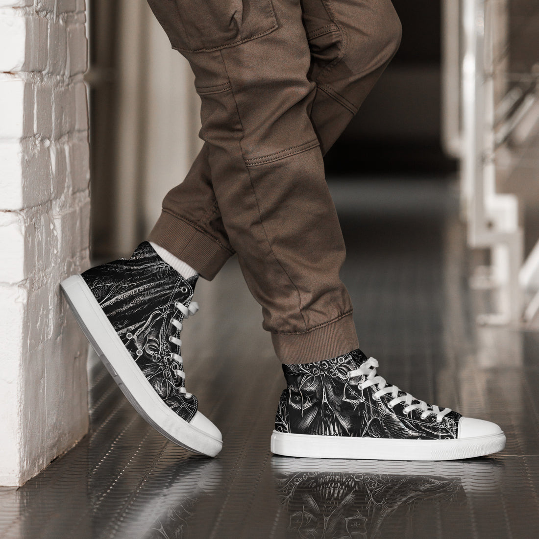 Men's Halloween Occult High Top Sneakers 326 - ShipSneakers.com