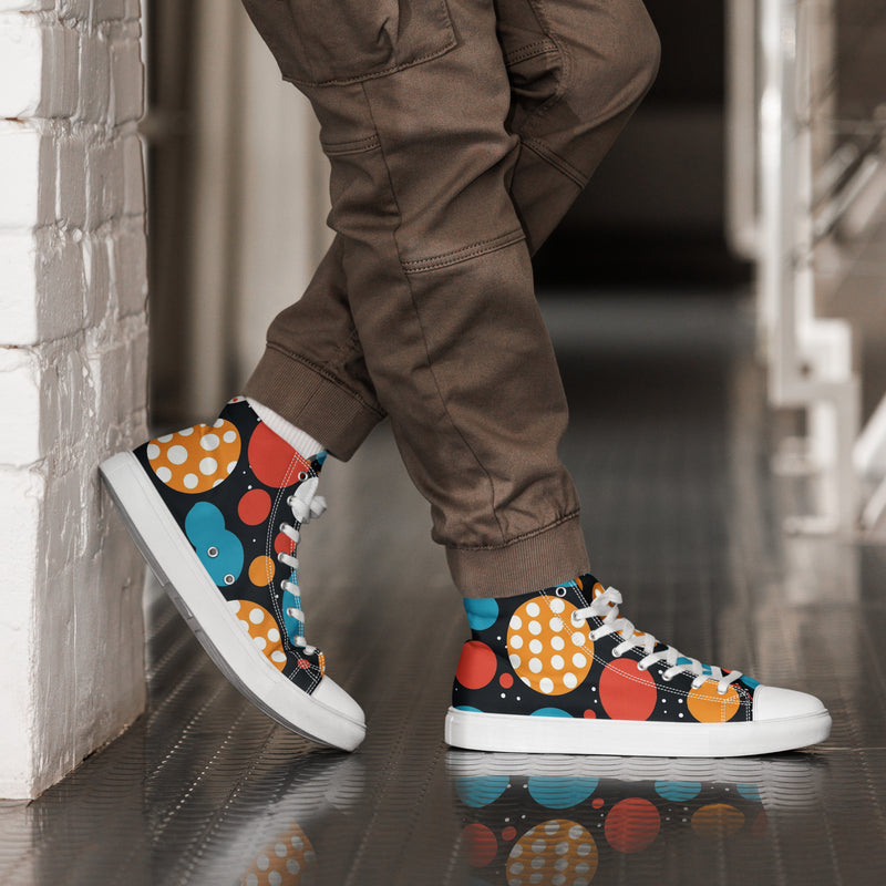 HA!LO Retro Art #351 — Men’s Canvas High Top