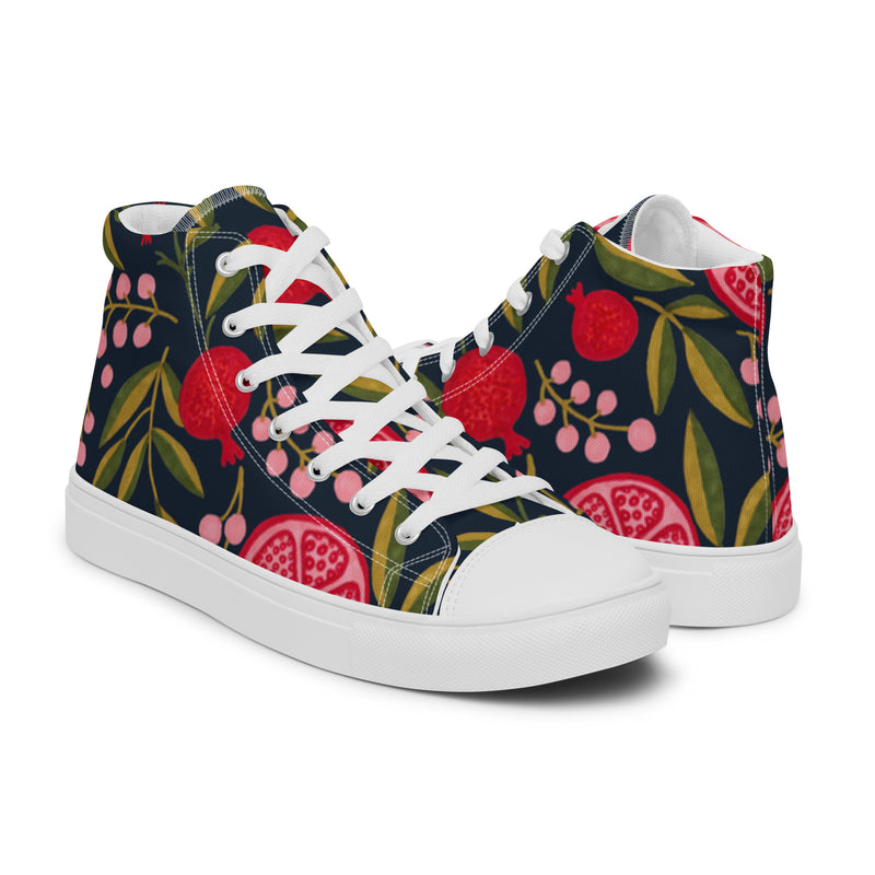 Rose Garden High Top #4 - Top Down View | HA!LO Canvas Sneakers