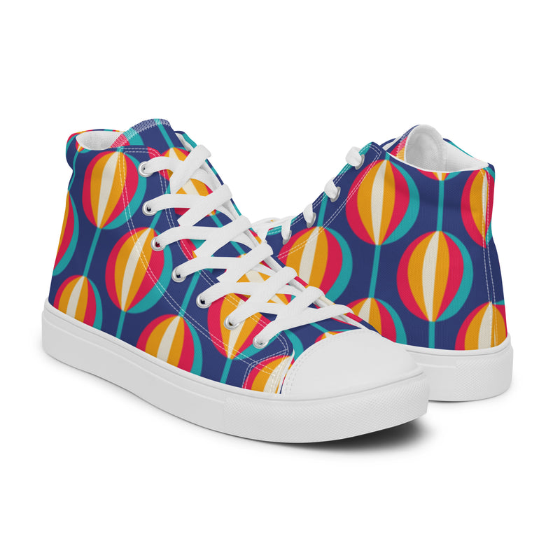 Retro Oval High Top #23 - Top Down View | HA!LO Canvas Sneakers