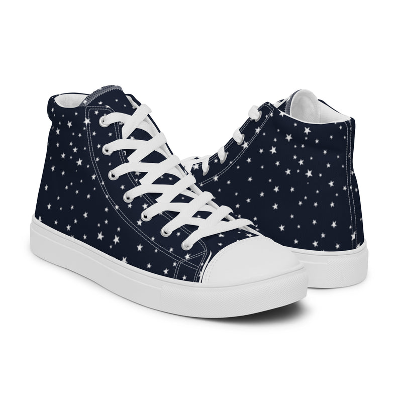 Navy Star High Top #24 - Top Down View | HA!LO Canvas Sneakers