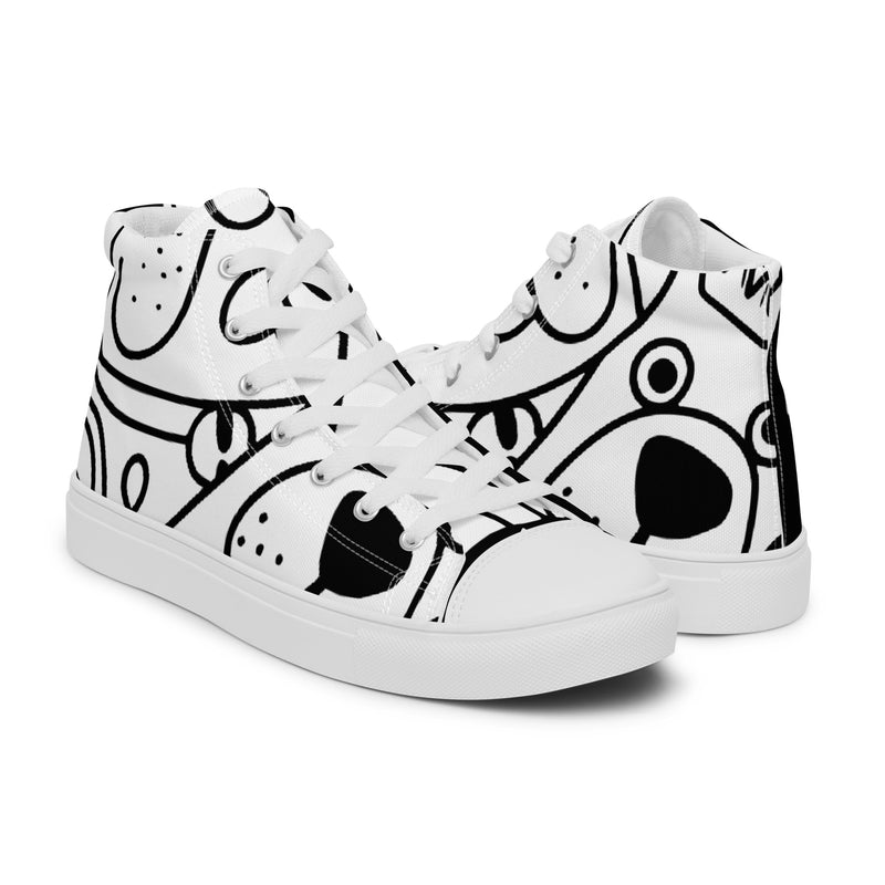 Doodle Art High Top #43 - Top Down View | HA!LO Canvas Sneakers