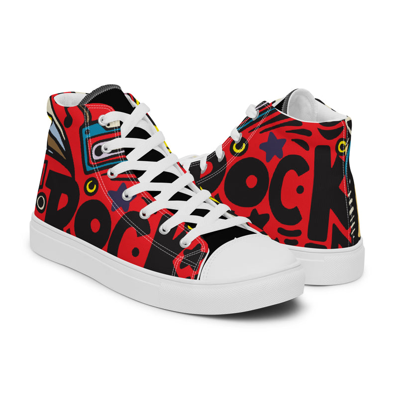 Rock Star High Top #65 - Top Down View | HA!LO Canvas Sneakers