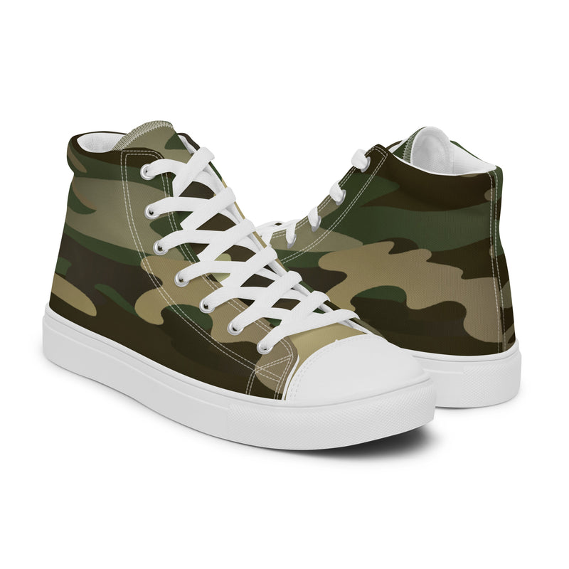 Classic Camo High Top #77 - Top Down View | HA!LO Canvas Sneakers