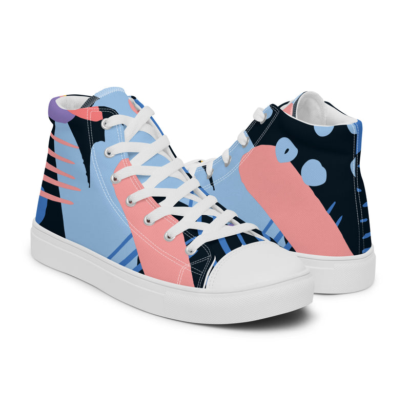 Memphis Style High Top #90 - Top Down View | HA!LO Canvas Sneakers