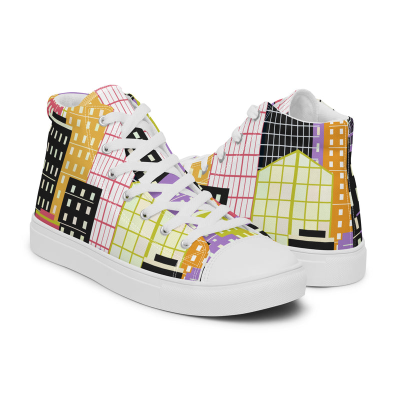 City Skyline High Top #93 - Top Down View | HA!LO Canvas Sneakers