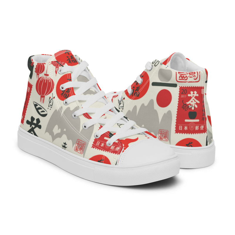 Retro Modern High Top #102 - Top Down View | HA!LO Canvas Sneakers