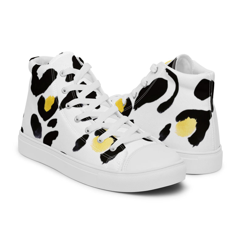 Cow Spot High Top #103 - Top Down View | HA!LO Canvas Sneakers